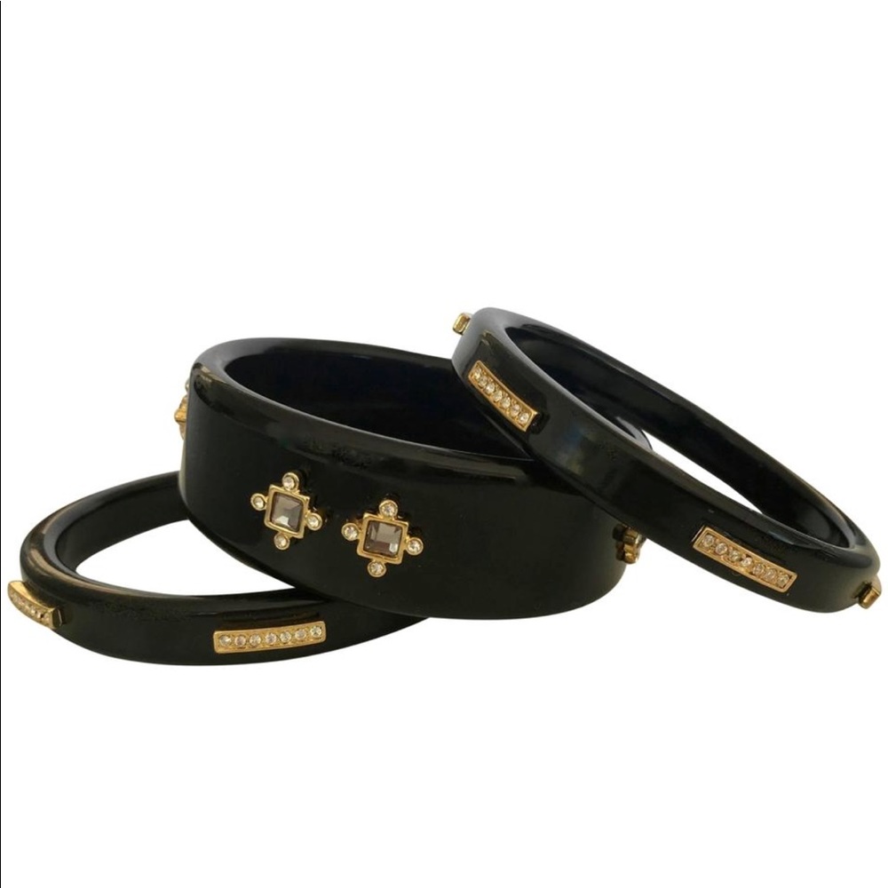Lee Angel 3 Piece Cuff Rhinestone Bracelet